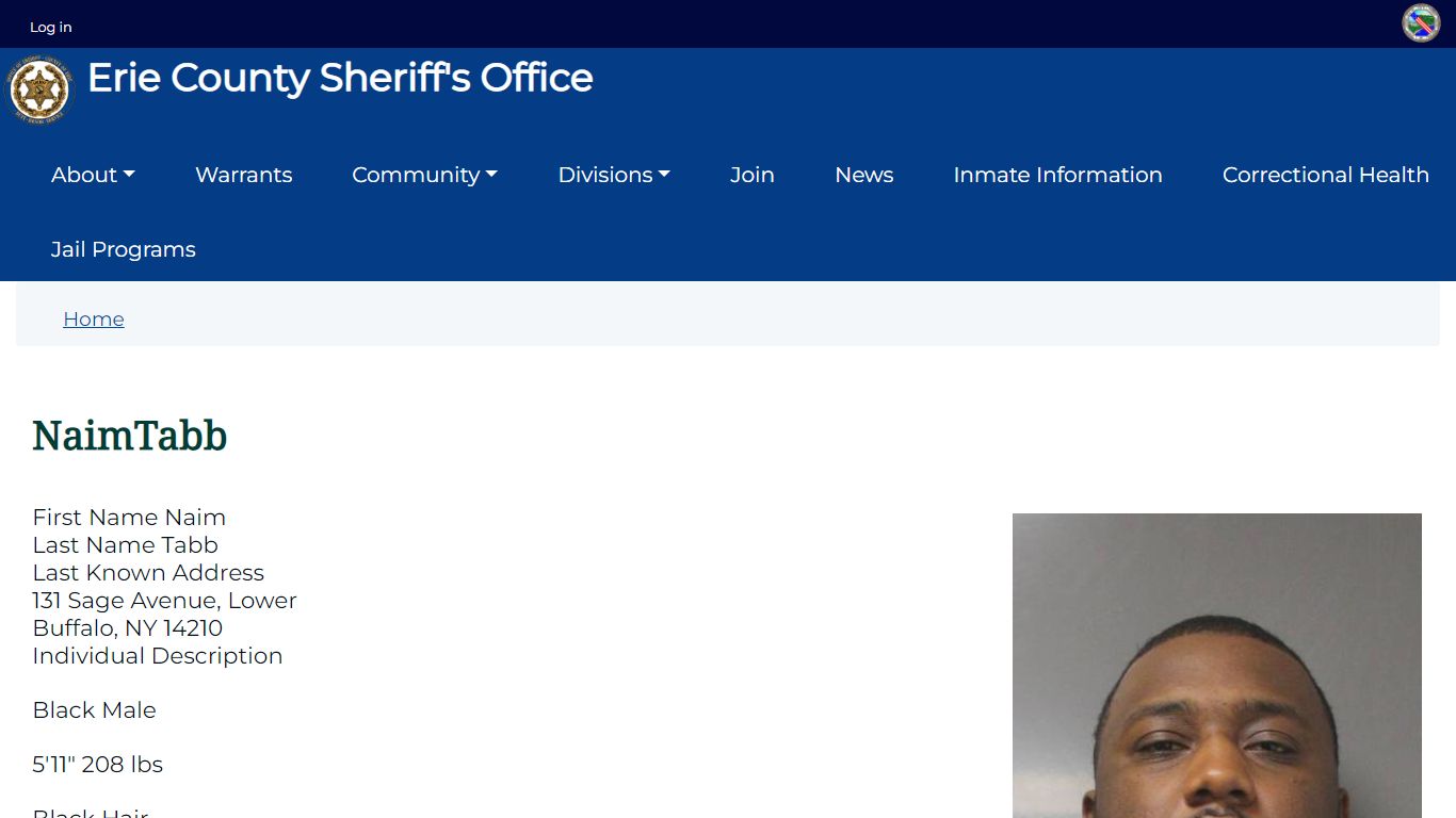 NaimTabb | Erie County Sheriff's Office